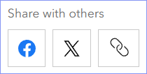 Facebook, X, and short URL buttons Facebook, X, and short URL buttons
